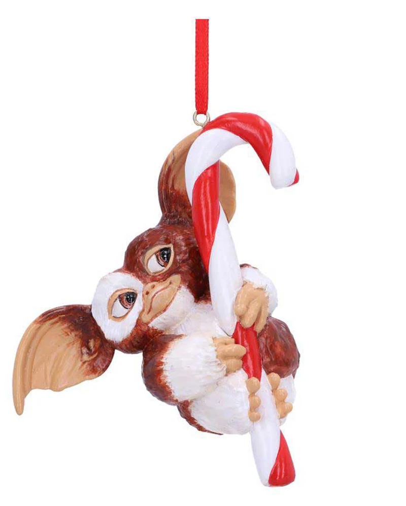 Gremlins Gizmo an Zuckerstange Christbaumkugel 11cm