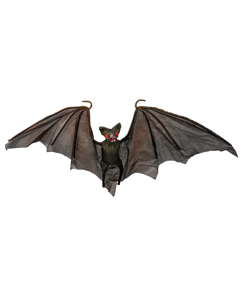 Braune Fledermaus mit LED Augen 120cm
