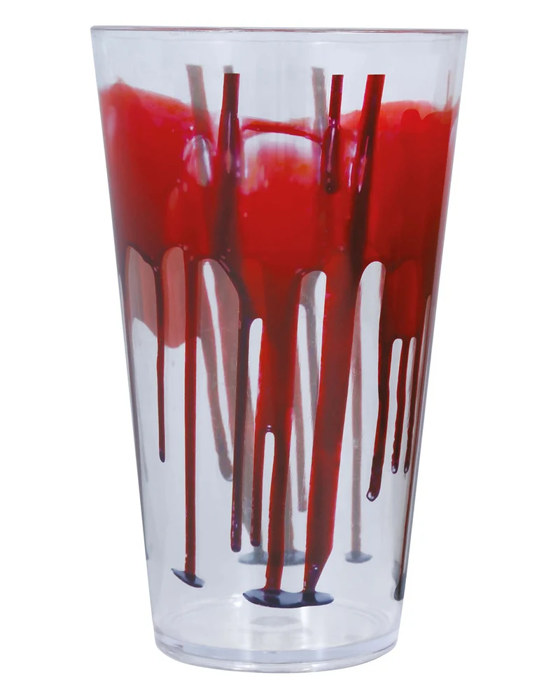 Blutiges Halloween Glas 15cm