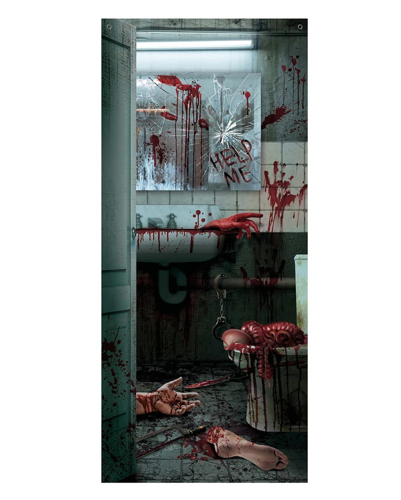 Serienkiller Badezimmer Türdeko 80x180cm