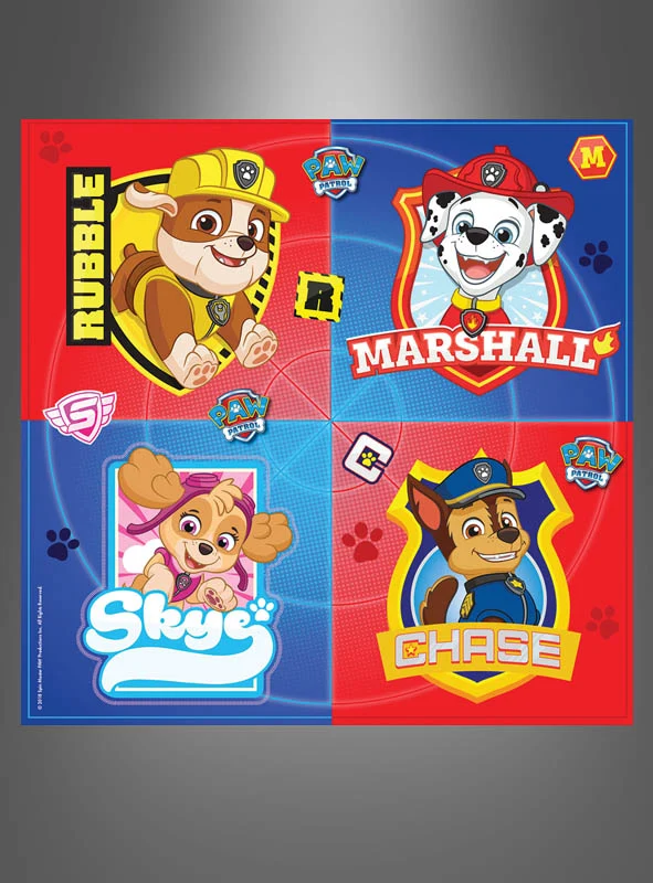 16 x Paw Patrol Servietten blau-rot
