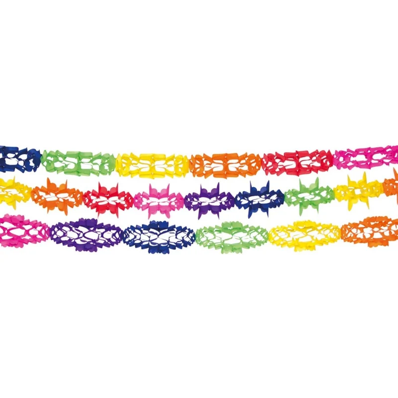 Bunte Girlande, 4 m, 3-teilig