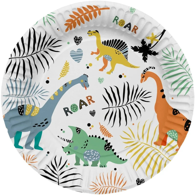 Dino-Teller „Roars“, 23 cm, 8 Stück