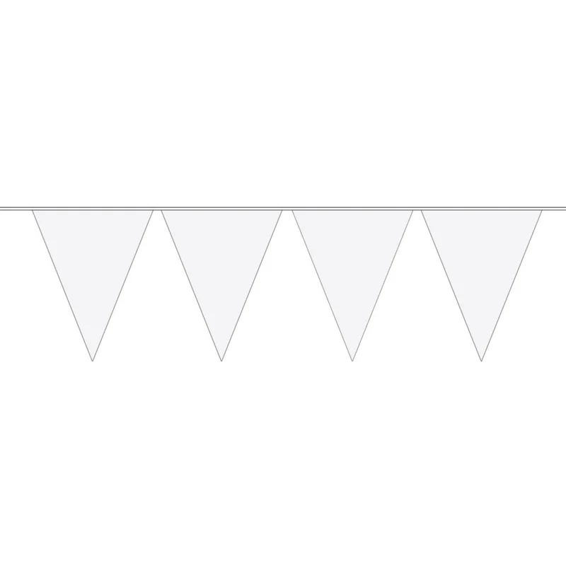 Weiße Mini-Fahnenleine - 3 Meter