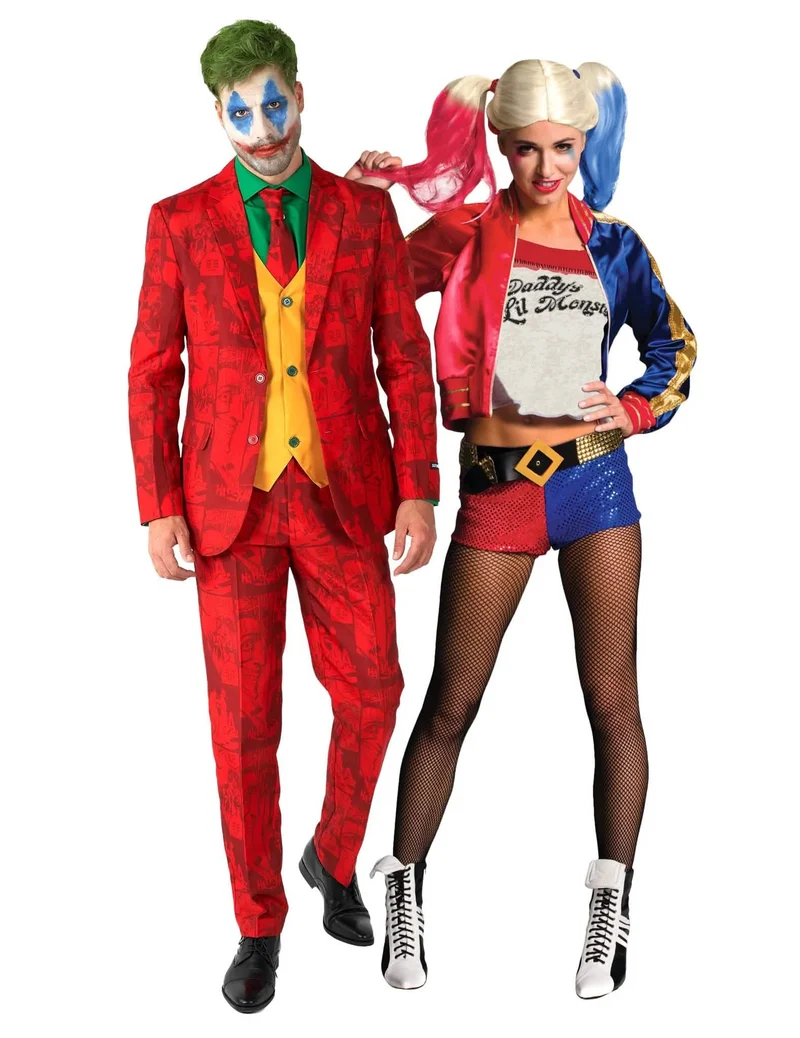 Joker™ und Harley Quinn™ Paarkostüm