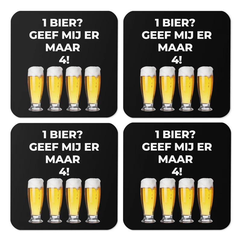 Bierviltje - 1 Bier? Geef Mij Er Maar 4!