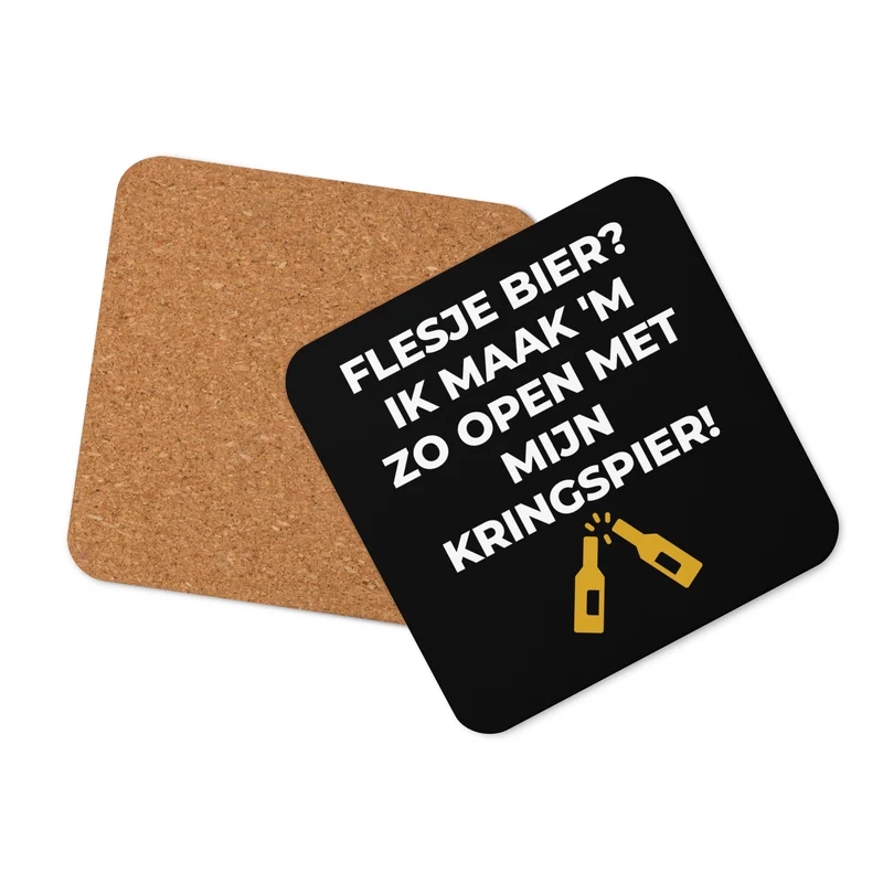 Flesje Bier? Ik Maak 'M Zo Open Met M'n Kringspier! Bierviltje
