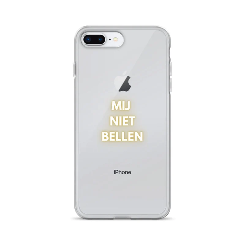 Mij Niet Bellen Doorzichtig iPhone hoesje (iPhone 7/8iPhone 7 Plus/8 PlusiPhone X/XSiPhone XS MaxiPhone XR)