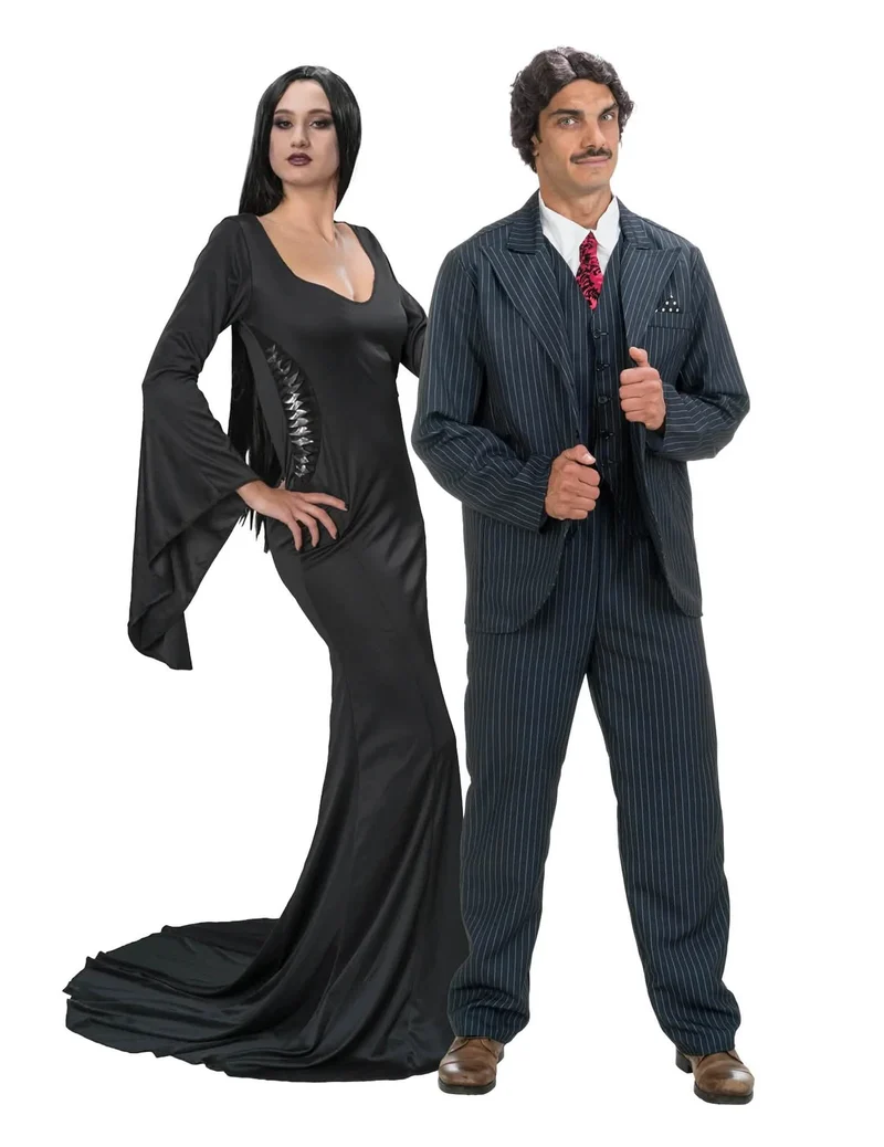 Gomez und Morticia Addams Wednesday Paarkostüm für Erwachsene