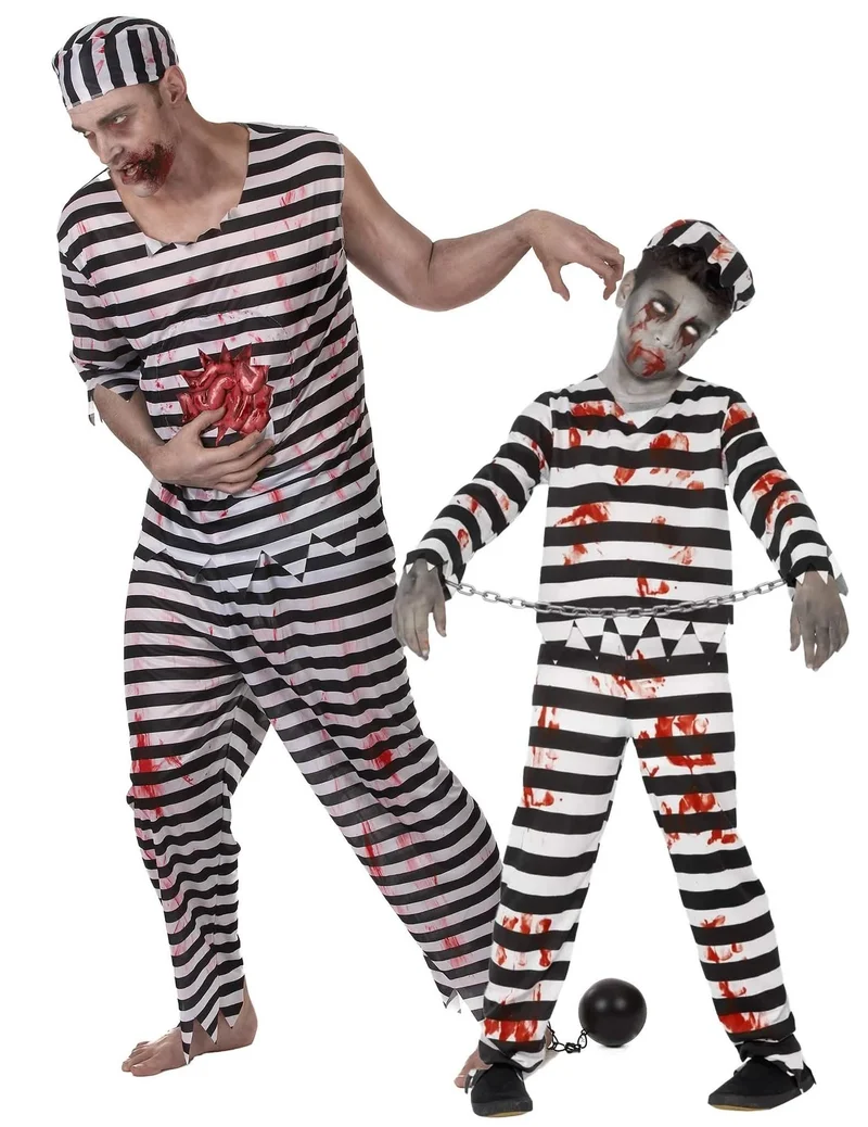 Zombie Gefangenen Paarkostüme