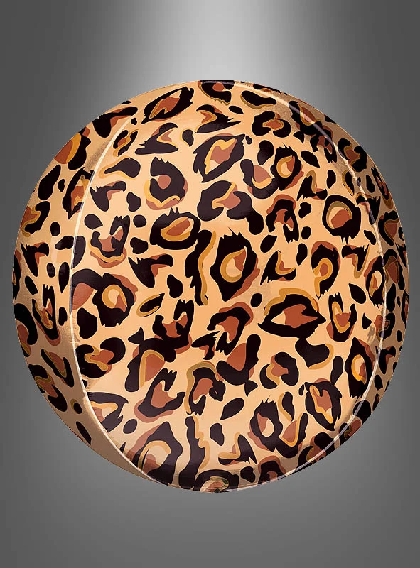 Leopard Folienballon Orbz Kugel oder Scheibe