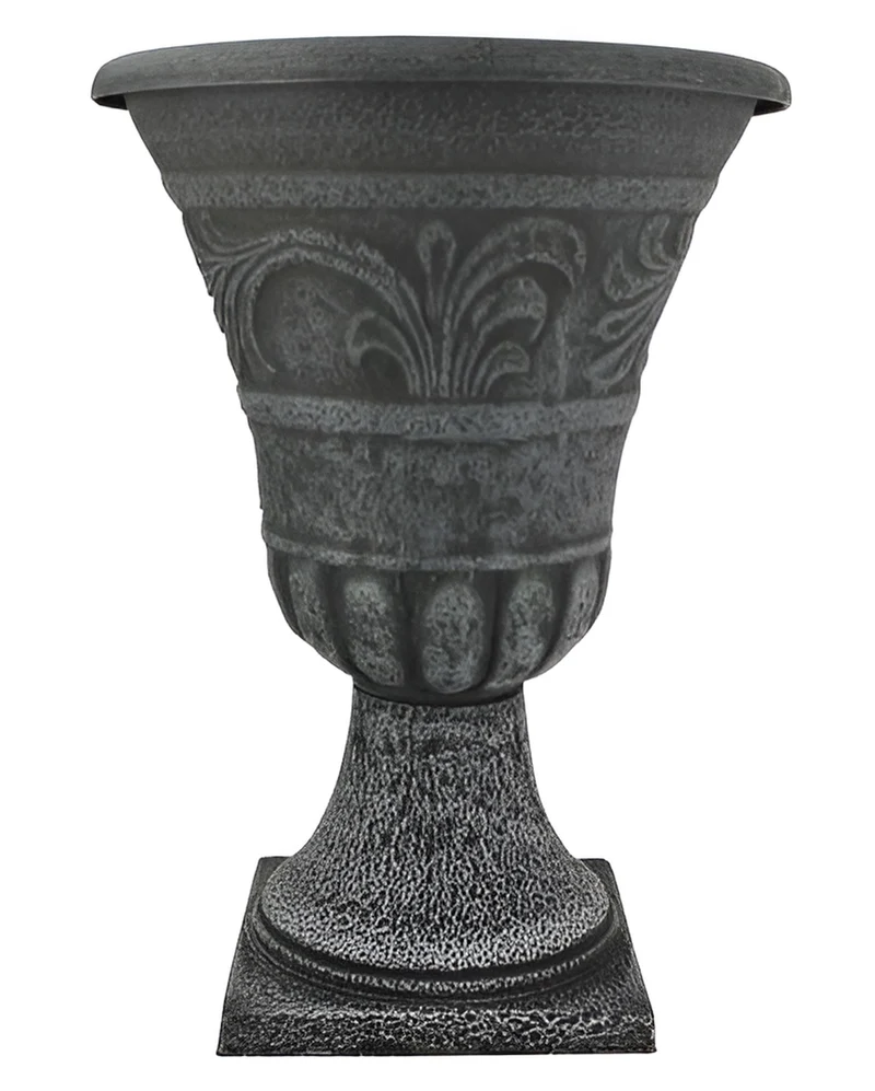 Halloween Friedhof Pflanzengefäß im Steindesign 54cm
