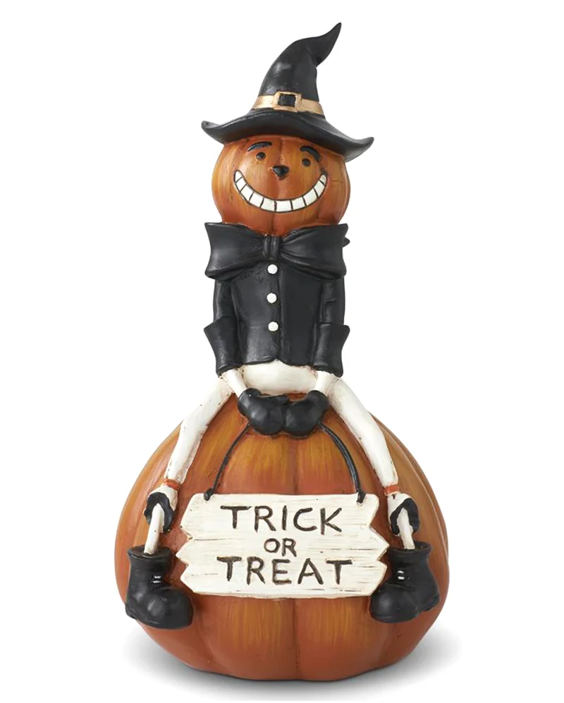 Trick or Treat Kürbis Gentleman Dekofigur 22cm