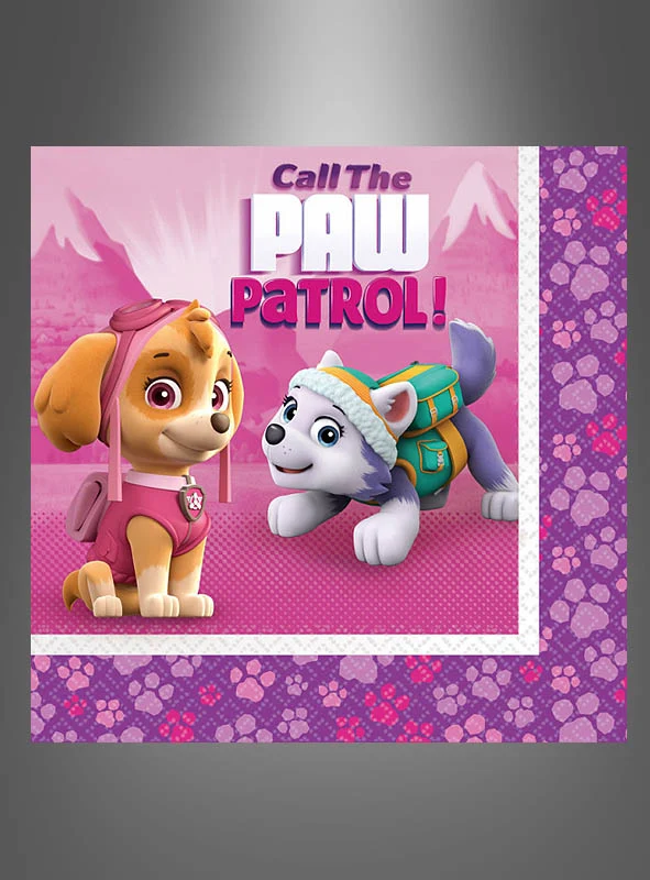 20 x Paw Patrol Servietten pink