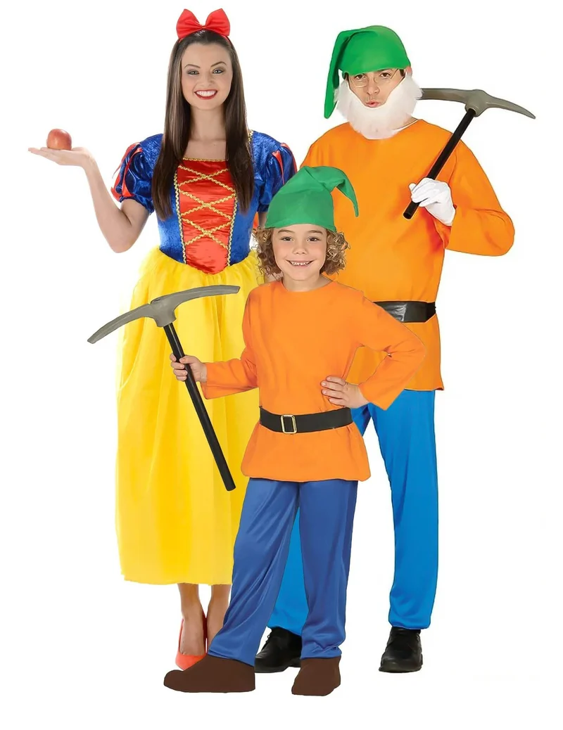 Paarkostüm Prinzessin und Zwerg Erwachsene