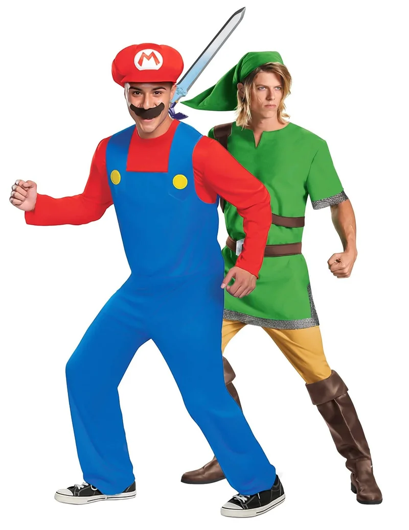 Paarkostüm Super Mario™ und Zeldas™ Link™