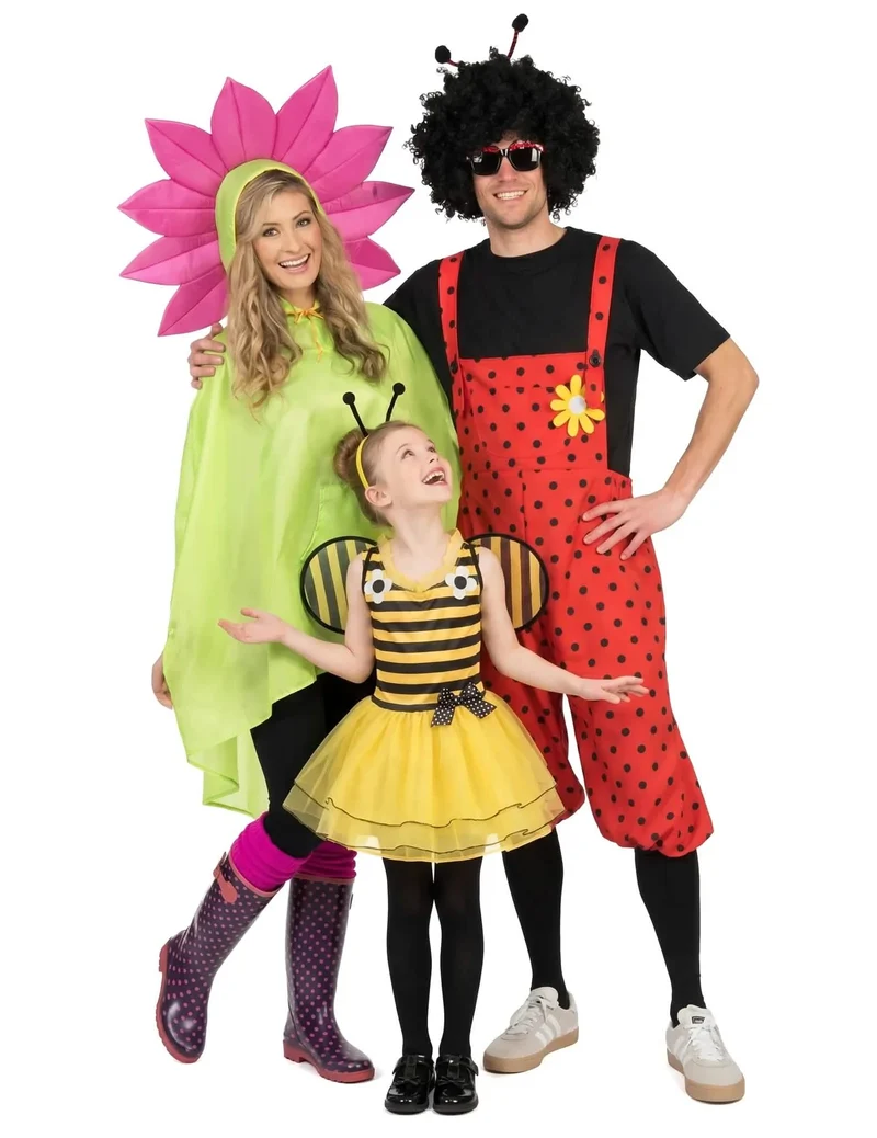 Familien-Fancy-Dress Frühling und Insekten
