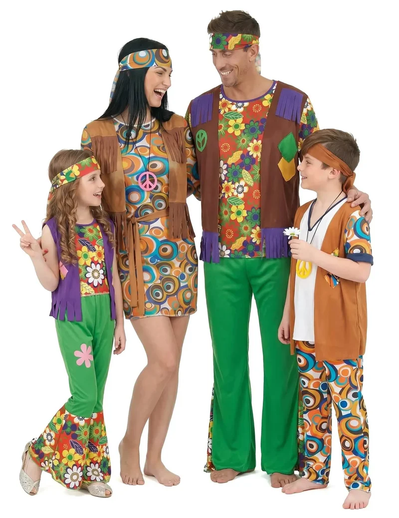 Hippie-Familienkostüm