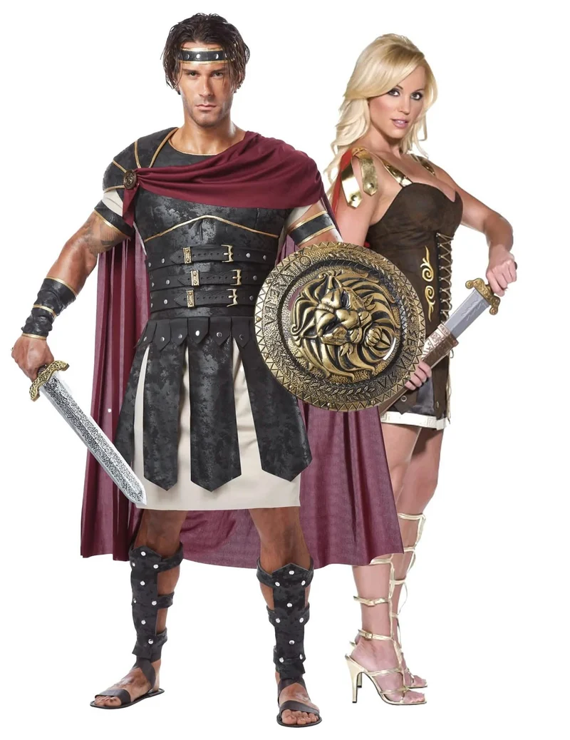 Paarkostüm Gladiator und Gladiatorin Erwachsene
