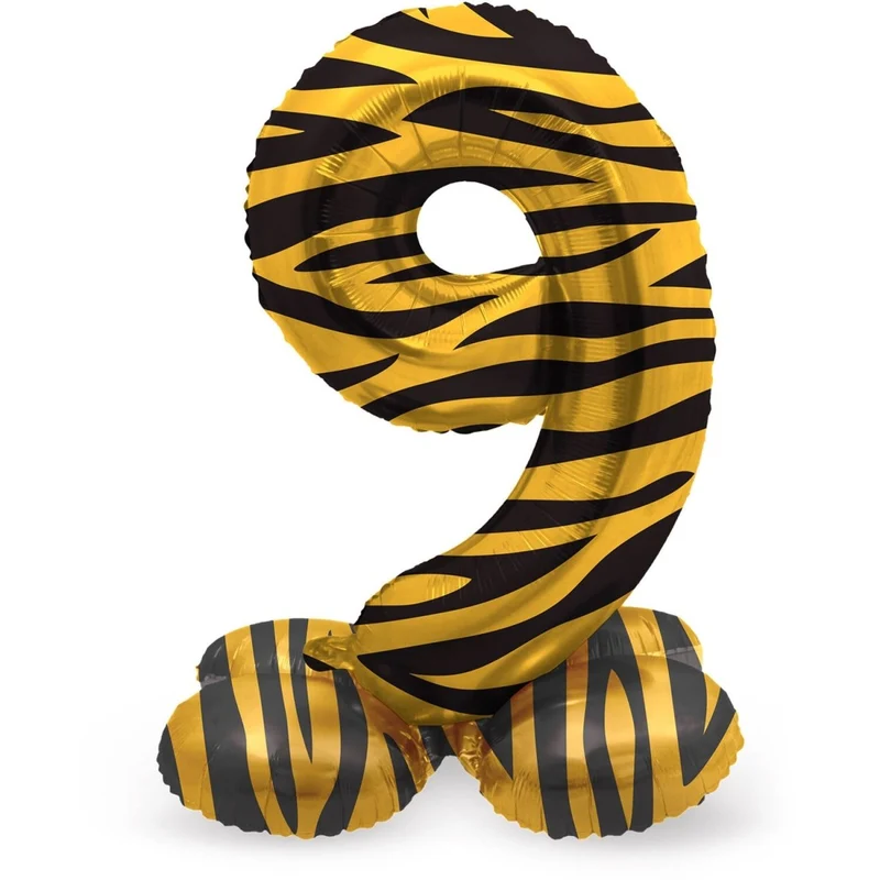 9 Jahre Folienballon „Tiger Chic“ (leer), 41 cm