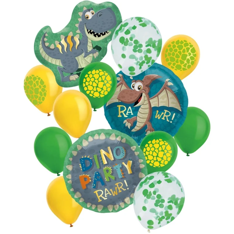 Dino-Ballon-Set (leer), 14-teilig