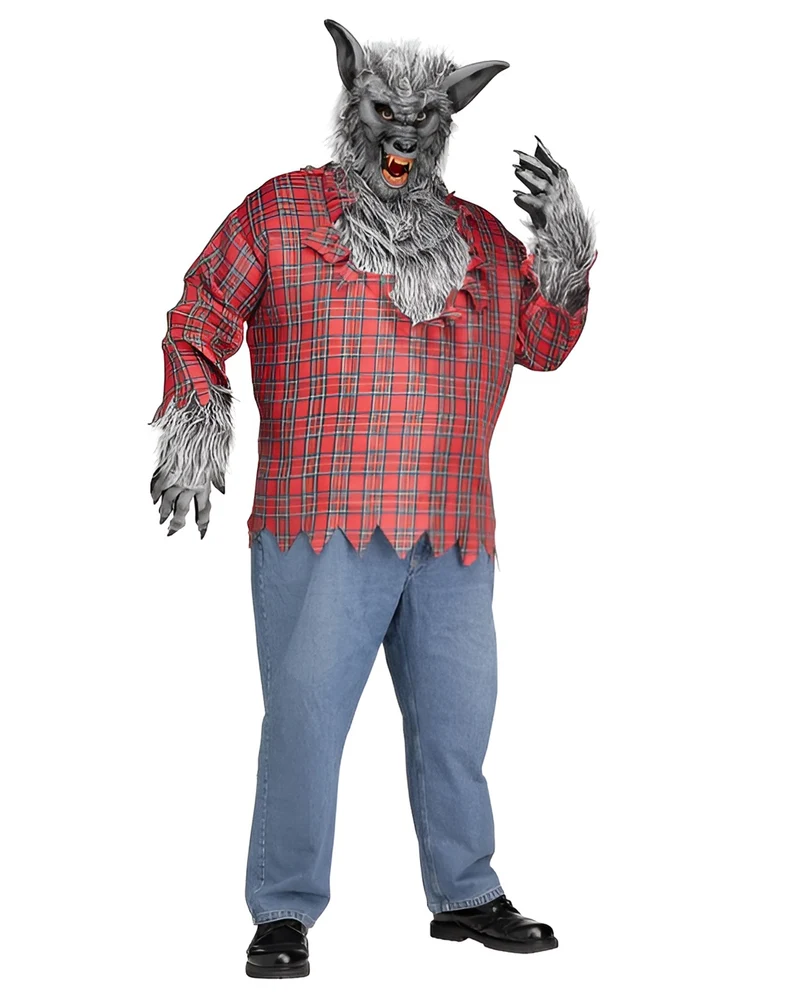 Graues Werwolf Kostüm Plus Size