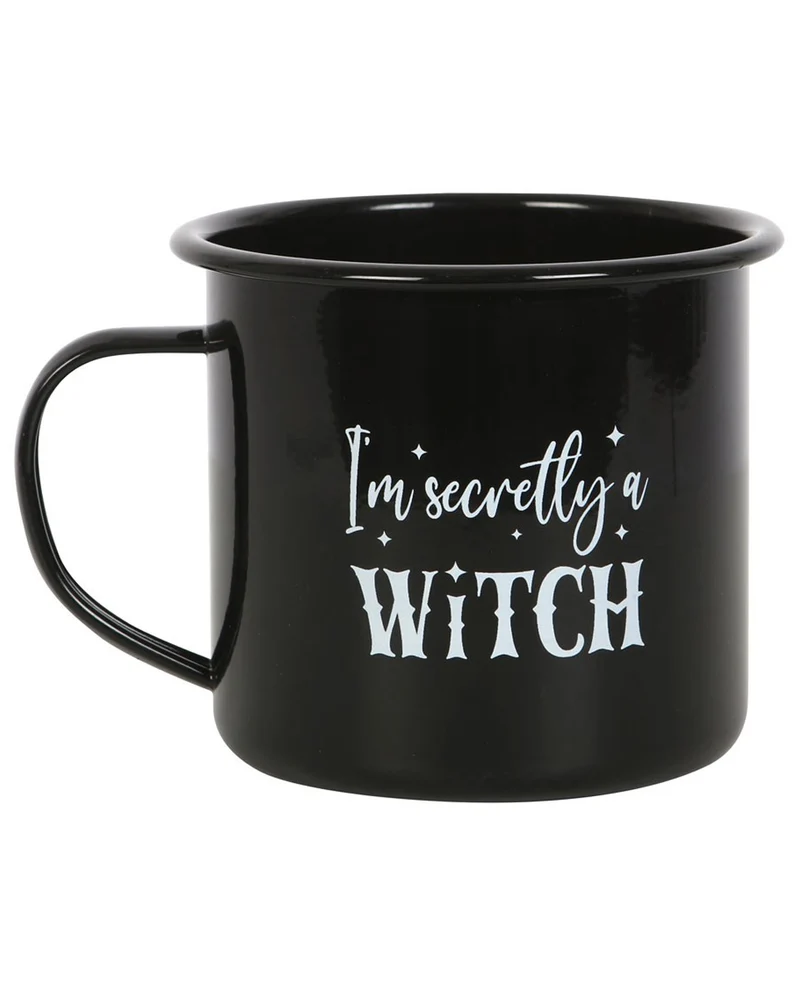 "I am secretly a Witch" Emaille Tasse