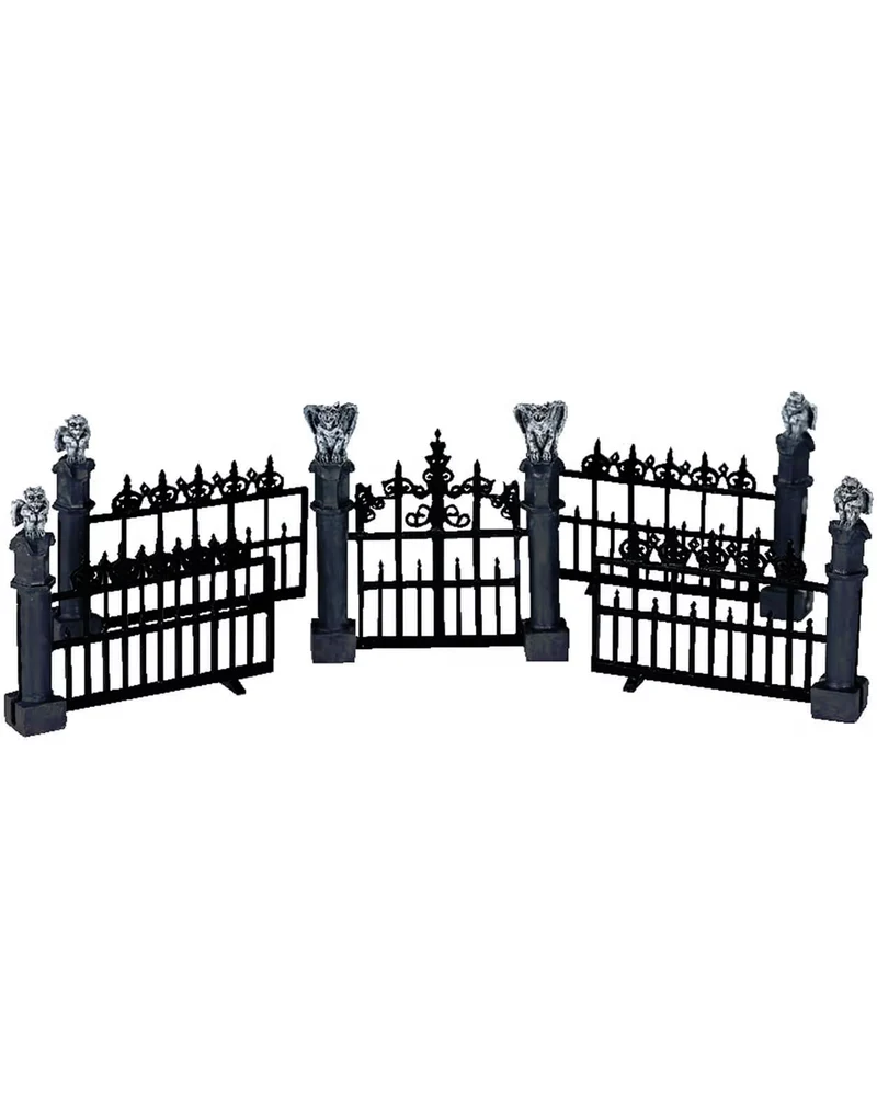 Lemax Spooky Town - Gargoyle Zaun 5er Set