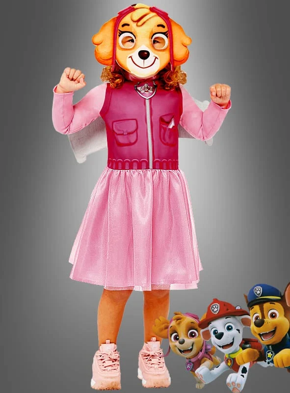 Skye Kostüm pink mit Maske Paw Patrol