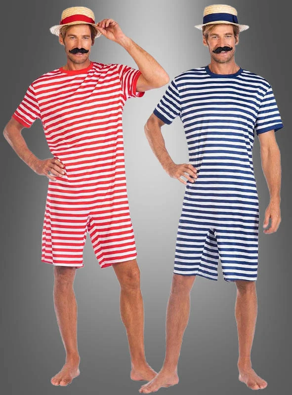 Gestreifter Schwimmanzug 20er Jahre
