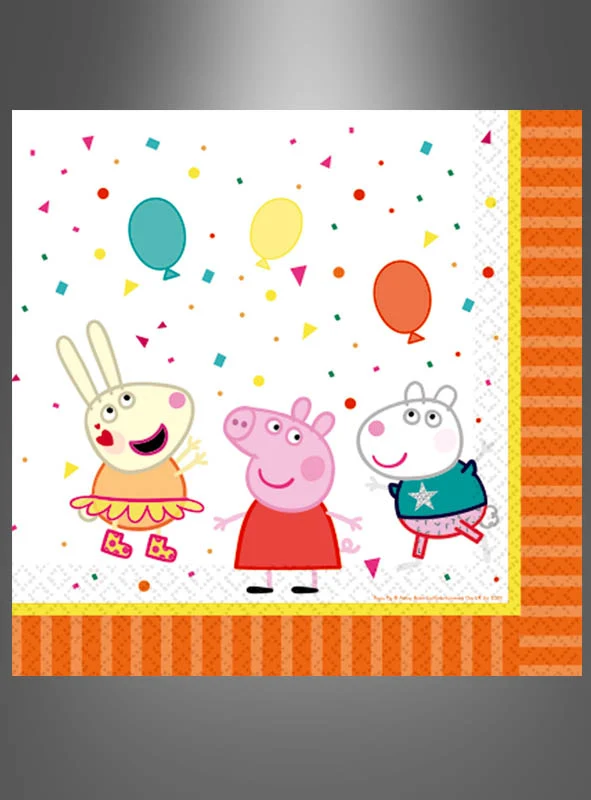 16 x Peppa Wutz Servietten 33 cm