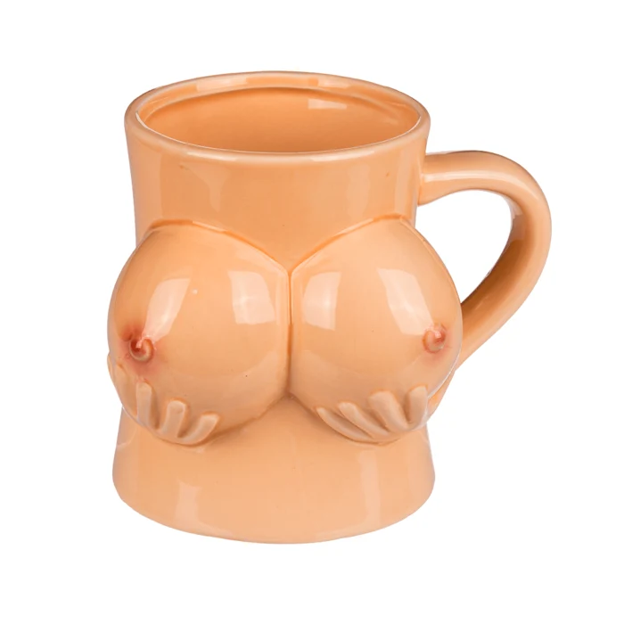 Tietbeker | Borstenmok | Grappige Mok Met Borsten | 10,8x13,5 cm | 425 ML