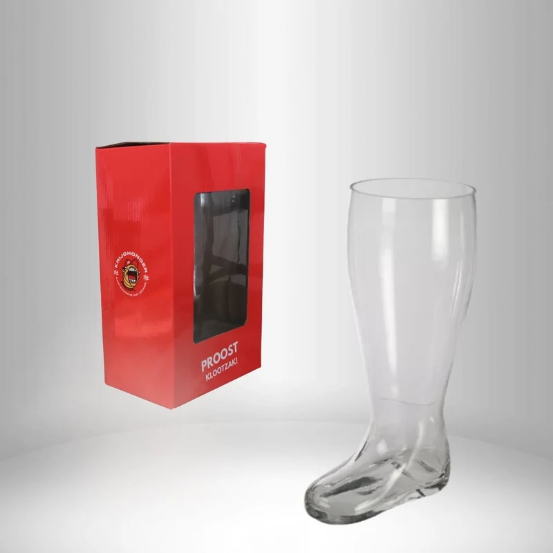 KrijgHonger XXL Glazen Bierlaars In Cadeauverpakking | 2.5L | PROOST KLOOTZAK