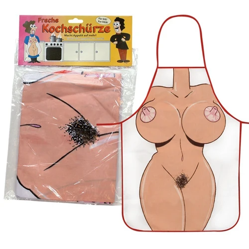 Sexy Keukenschort Met Harige Poes