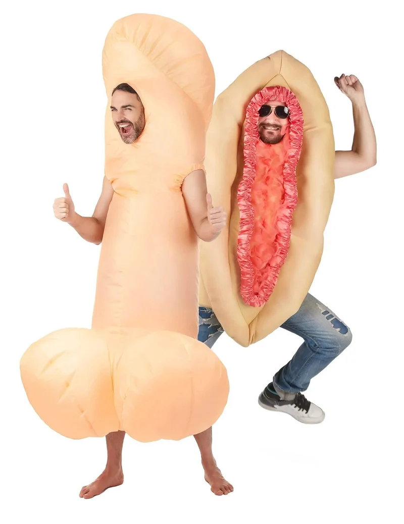 Vagina und Penis Paarkostüm