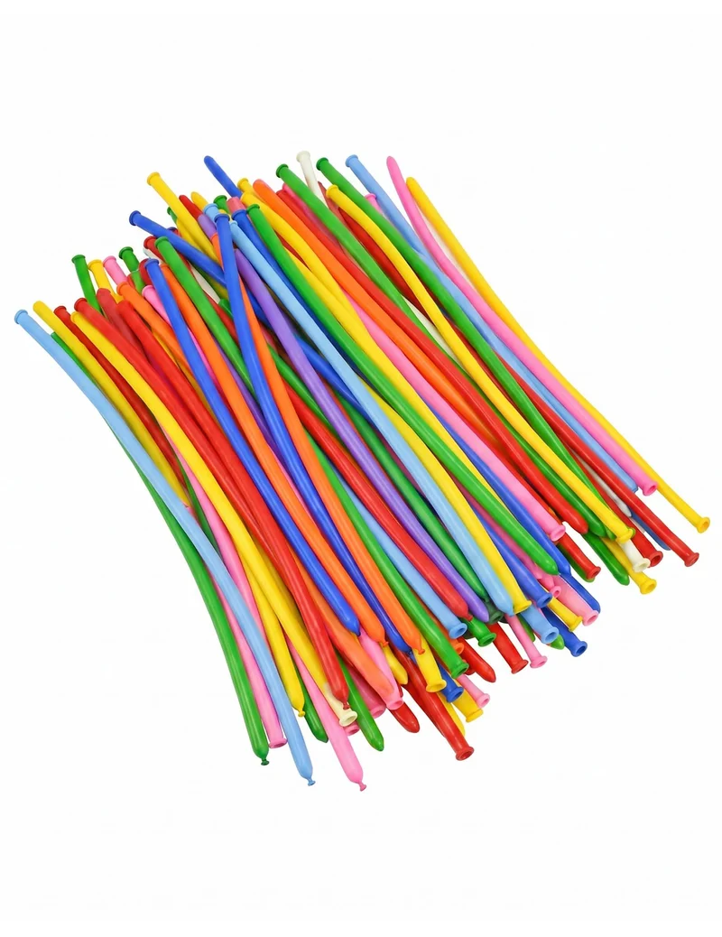100 bunte Modellier-Luftballons für Party-Animationen