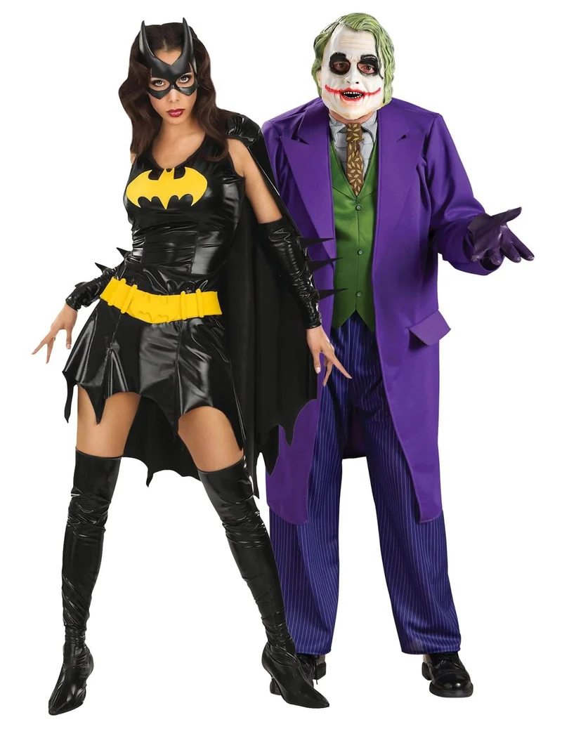 Paarkostüm Batgirl™ und Joker™ Erwachsene