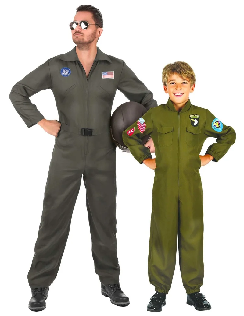 Pilotenpaar Kostüm Herren Jungen