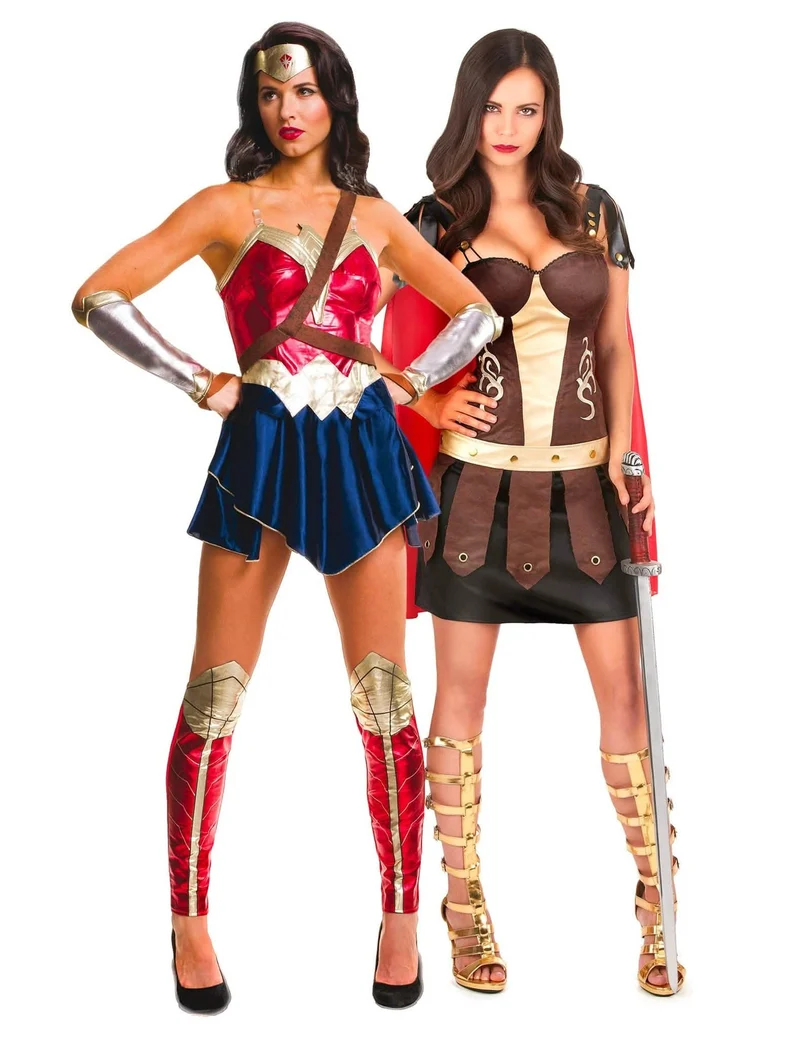 Wonder Woman™ Gladiatorin Paarkostüm für Damen