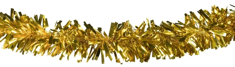 Goldene Girlande aus Folie, 10 m