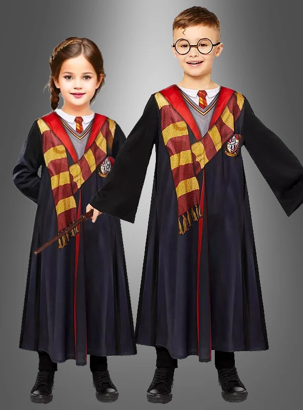 Bedruckte Harry Potter Robe mit Zauberstab und Brille
