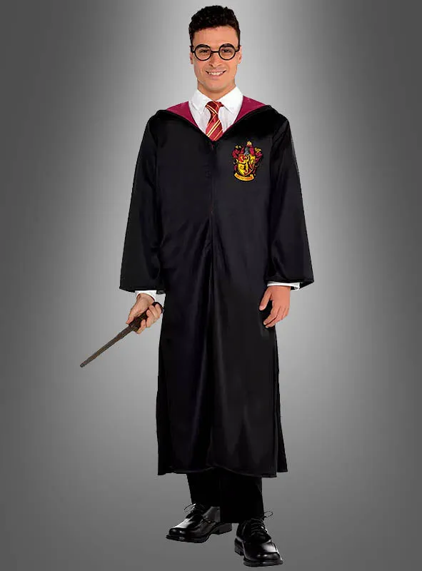 Harry Potter Kostüm Erwachsene mit Zauberstab
