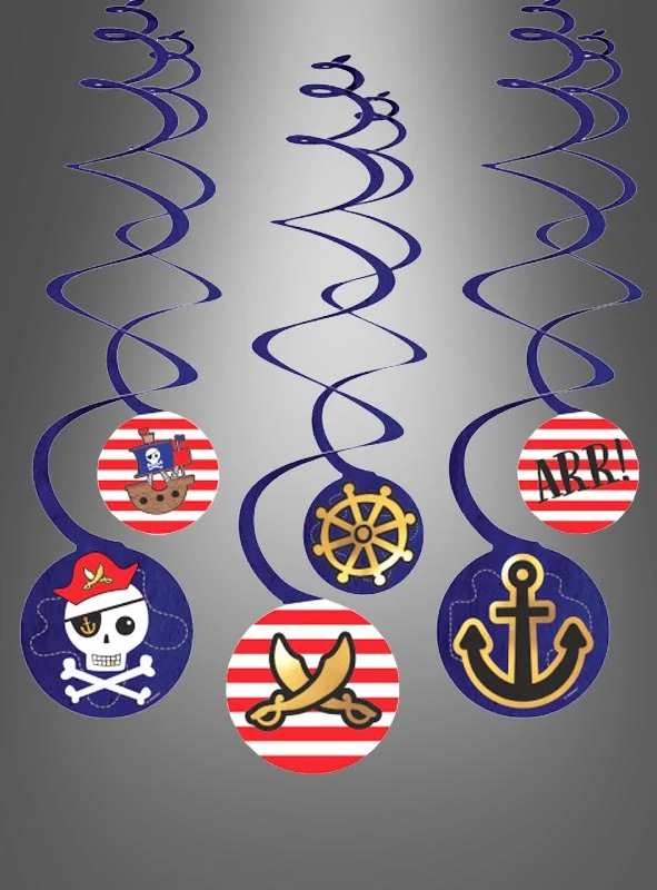 6 x Swirl Piratendeko