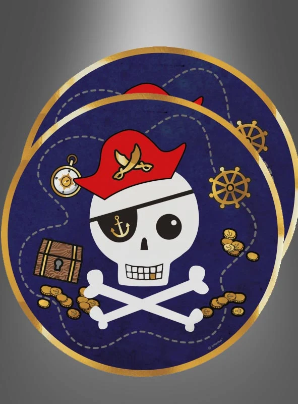 8 x Pappteller Piratenparty 23cm