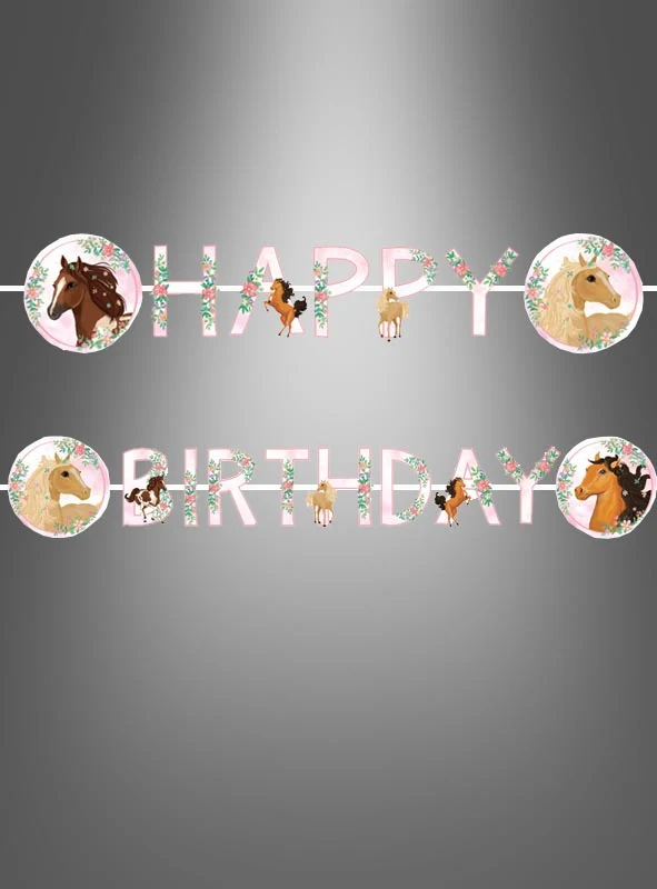 Pferde Partybanner Geburtstag