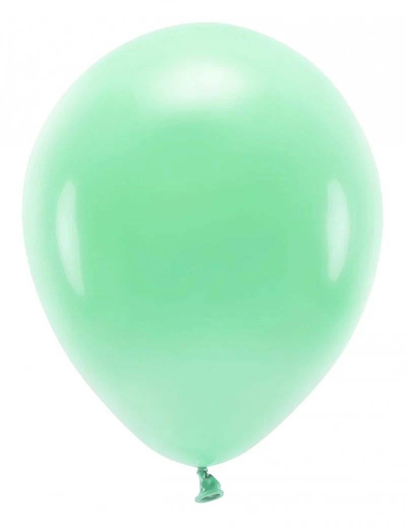 10 mintfarbene Pastell-Latexballons 26 cm zur Dekoration
