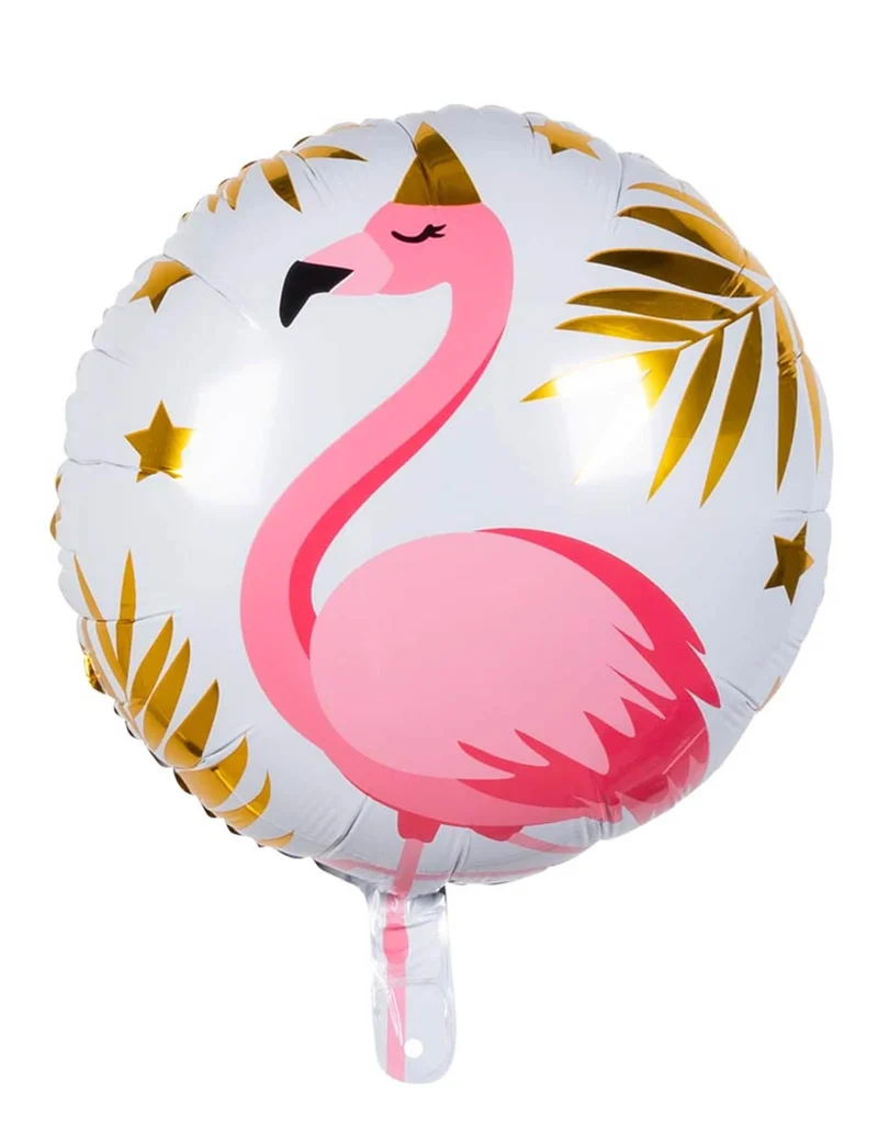 Tropischer Flamingo Aluminiumballon 45 cm für Geburtstag