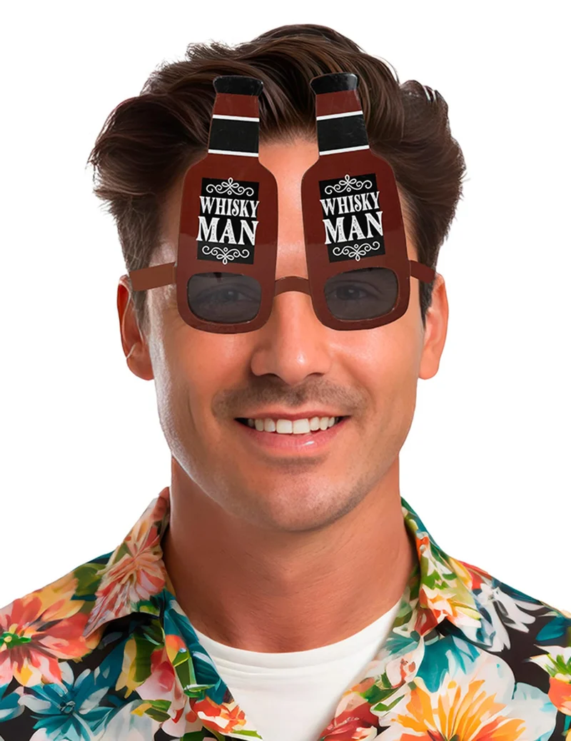 Whiskyflaschen-Brille für Erwachsene