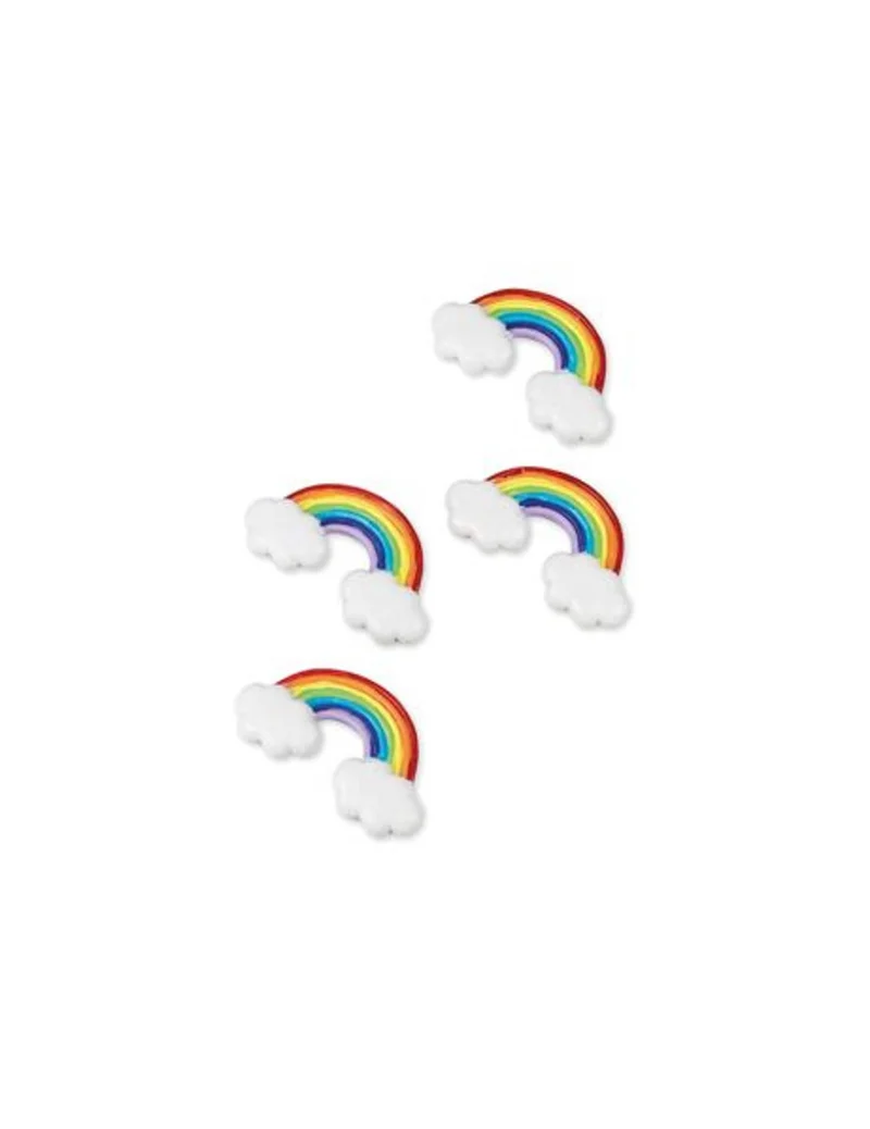 4 bunte Regenbögen aus selbstklebendem Harz, 5 cm zum Aufkleben