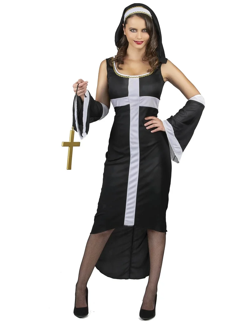 Sexy Nonne Kostüm für Damen